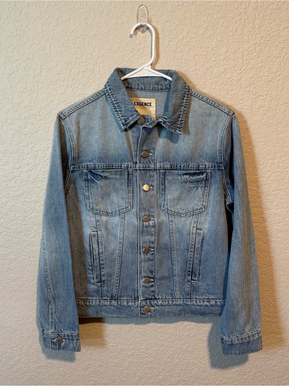 L'AGENCE Mack Oversized Denim Jacket Size XS/S in Color Palisade NWT